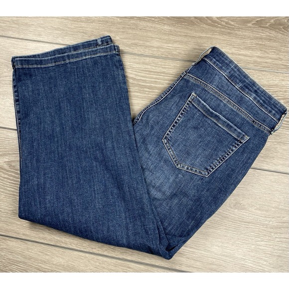 NYDJ Denim - NYDJ Women's Wide Leg Cool Embrace High Rise Denim Jeans Blue Size 14